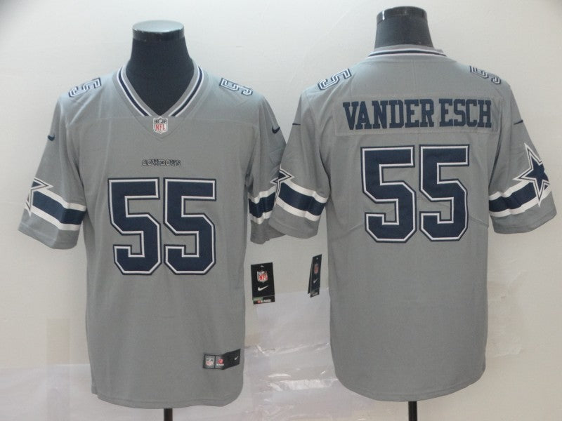 Men's Dallas Cowboys Leighton Vander Esch #55 Gray Inverted Legend Jerseys