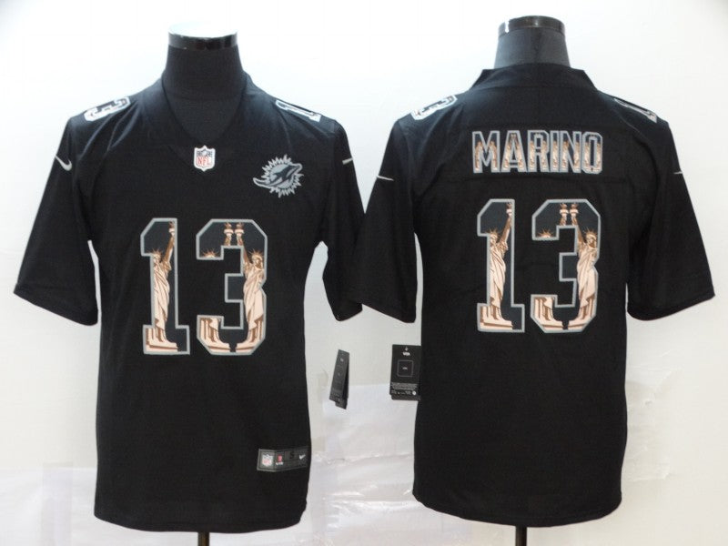 Men's Miami Dolphins #13 Dan Marino Black Alternate Game Jerseys