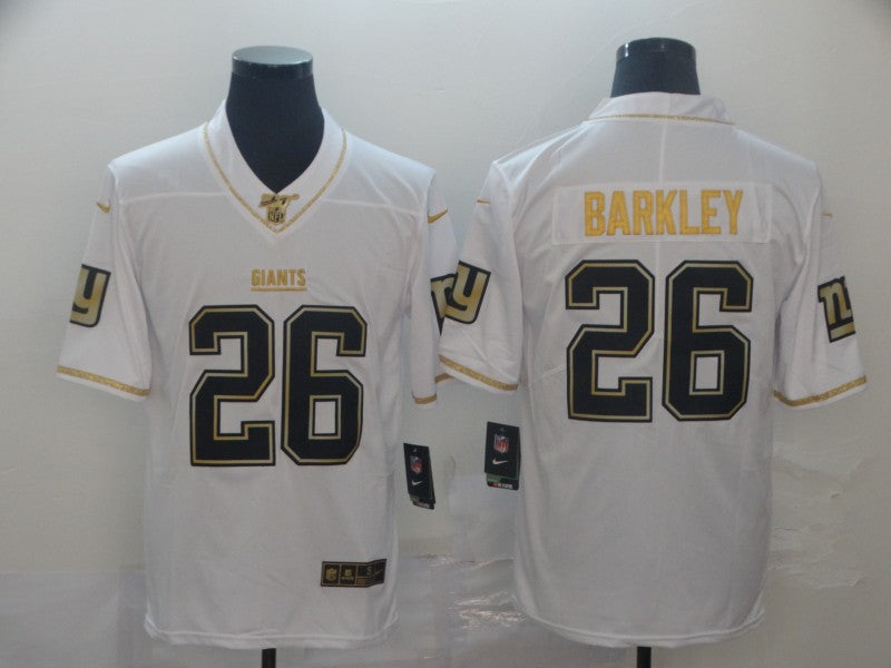 Men's New York Giants Saquon Barkley #26 White Player Game Jerseys