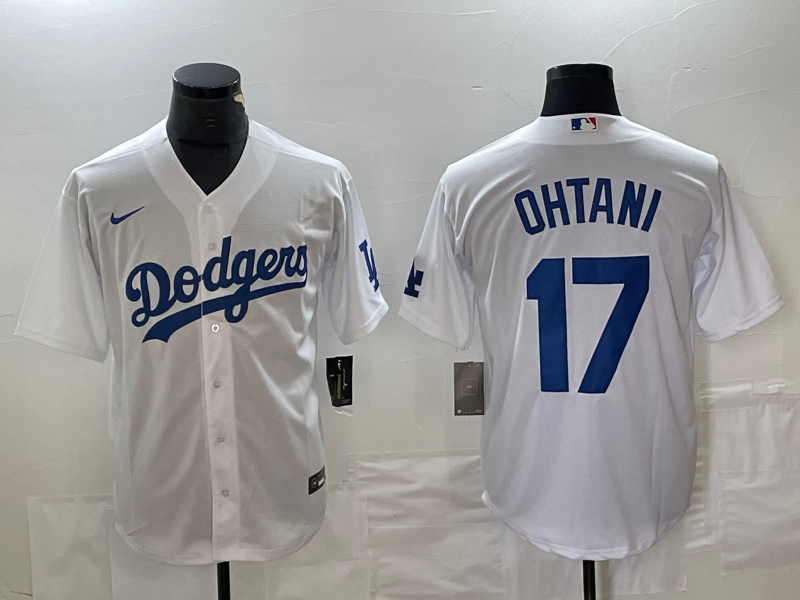Men's Los Angeles Dodgers Shohei Ohtani #17 White Home Replica Player Jerseys