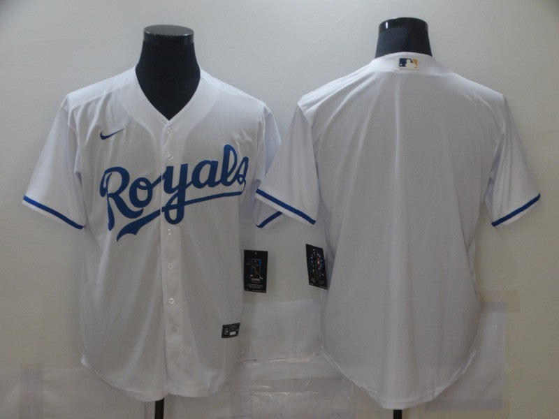Men's Kansas City Royals White Home Blank Replica Jerseys