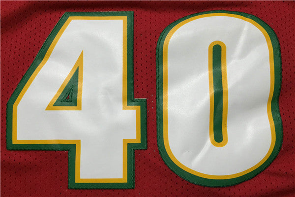 SuperSonics 40# Sean Kemp Red 97-98 Classic Retro New Fabric Fan Edition Jersey