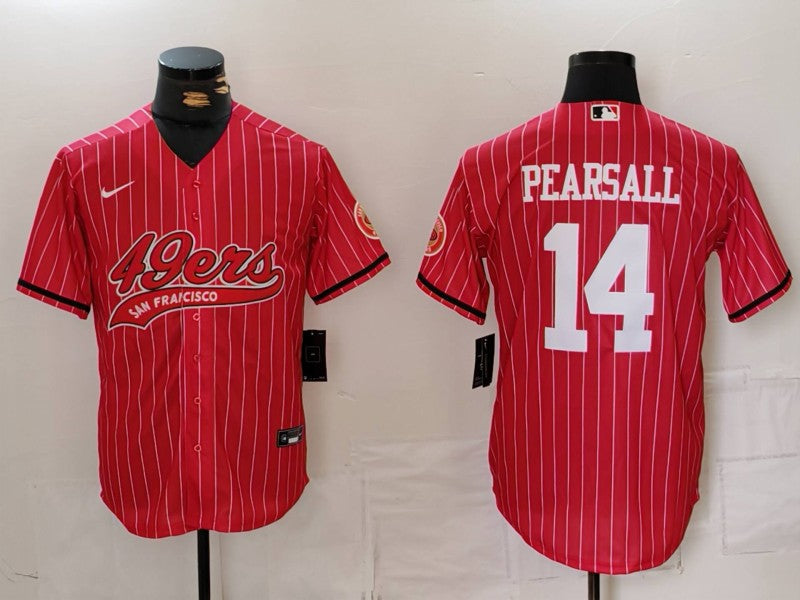 Men's San Francisco 49ers Ricky Pearsall #14 Red Player Game Jerseys
