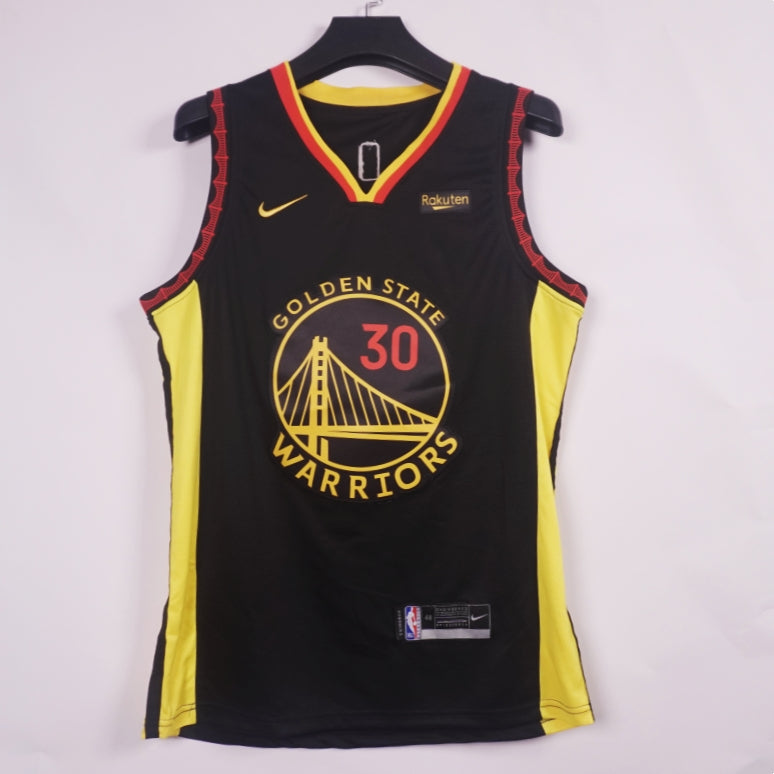 Men's Golden State Warriors Stephen Curry #30 Black Swingman Player Jerseys