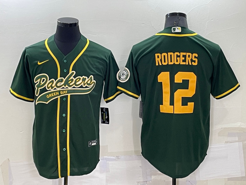Men's Green Bay Packers Aaron Rodgers #12 Green Player Jerseys Joint Edition