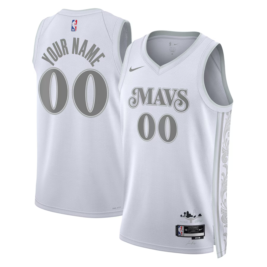 Men's Dallas Mavericks White 2024/25 Custom Swingman Jerseys - City Edition