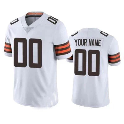 Custom1 Cleveland Browns White Stitched American Football Jerseys