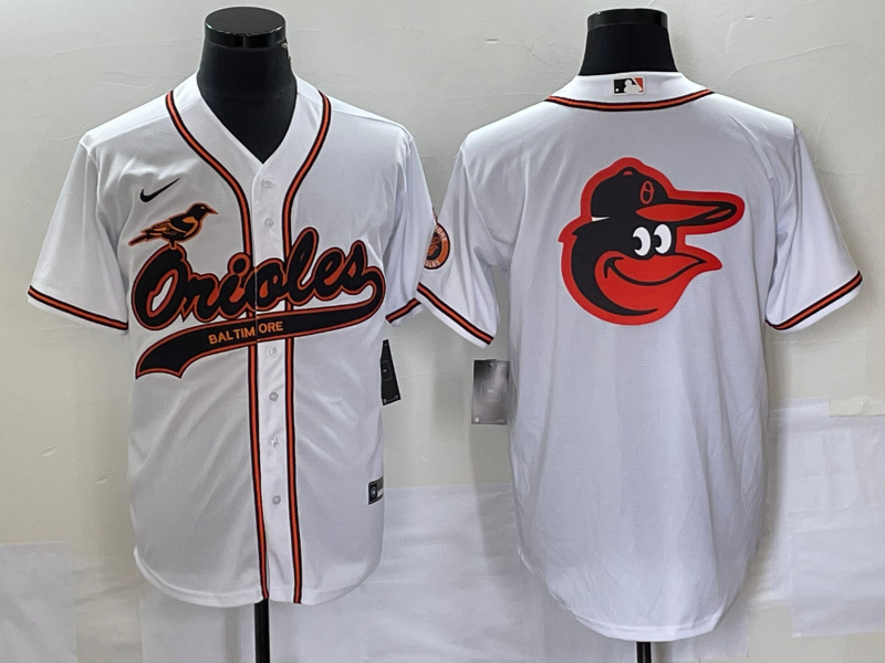 Men's Baltimore Orioles White Replica Player Jerseys Joint Edition