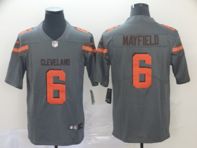 Men's Cleveland Browns Baker Mayfield Gray Inverted Legend Jerseys