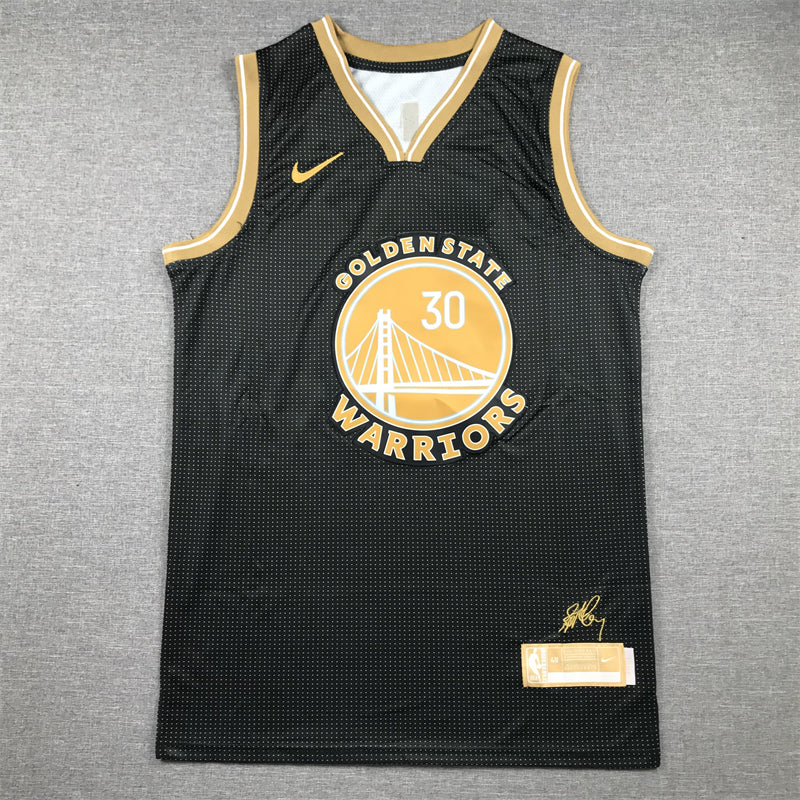 Men's Golden State Warriors Stephen Curry #30 Black Select Series Swingman Jerseys