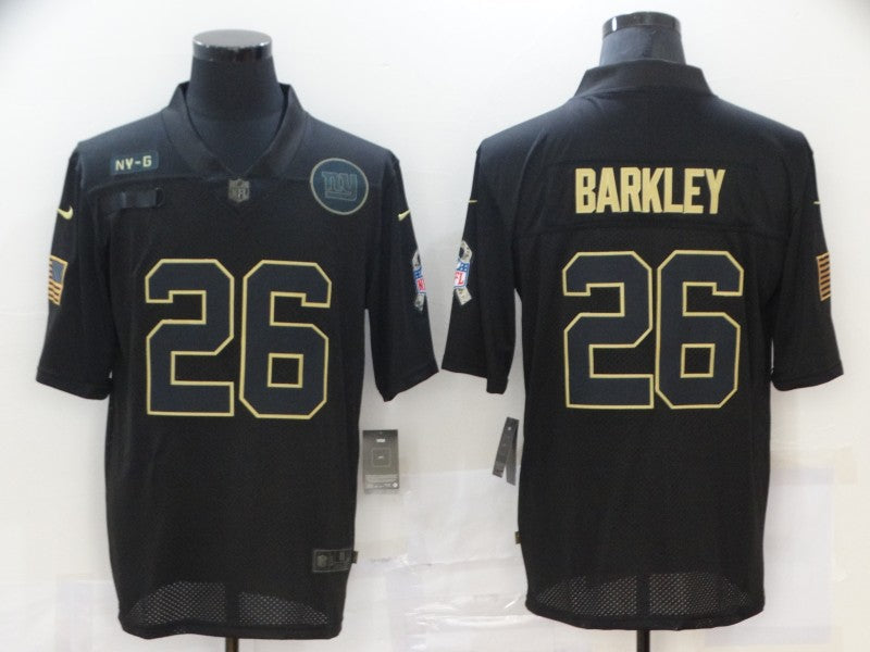 Men's New York Giants #26 Saquon Barkley Black Game Player Jerseys