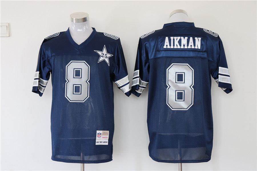 Men's Dallas Cowboys Troy Aikman Mitchell & Ness Navy Legacy Replica Jerseys