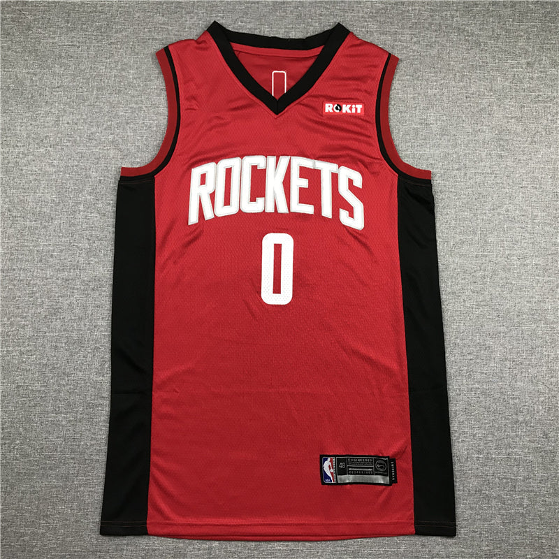 Men's Houston Rockets Russell Westbrook #0 NBA Red Swingman Jerseys
