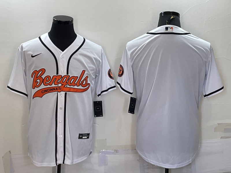 Men's Cincinnati Bengals White Blank Jerseys