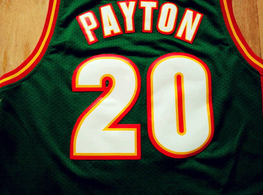 SuperSonics No. 20 Gloves Gary Payton Green 95-96 Classic Retro Premium Mesh Fan Edition Jersey