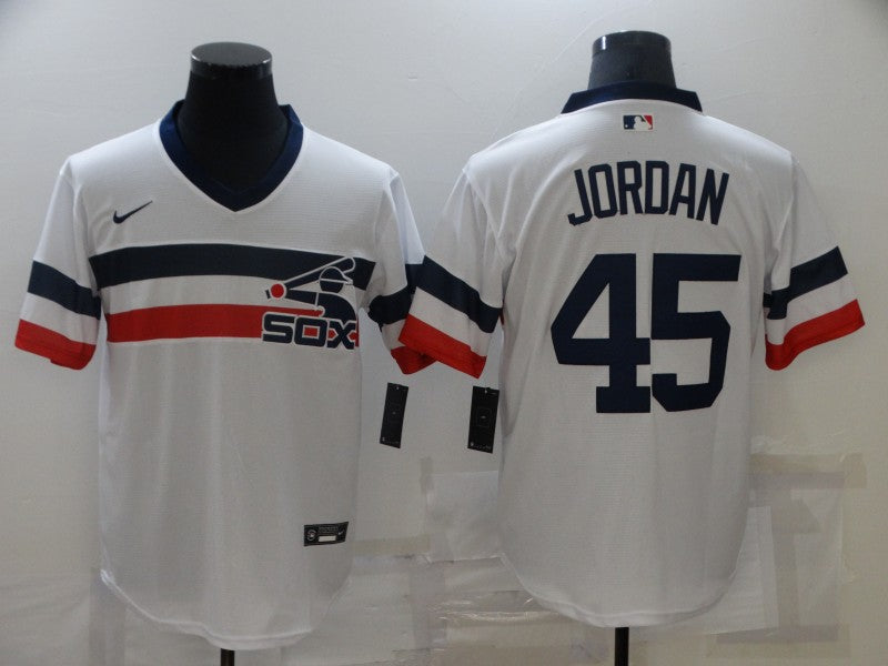 Men's Chicago White Sox Michael Jordan #45 White Authentic Game Jerseys
