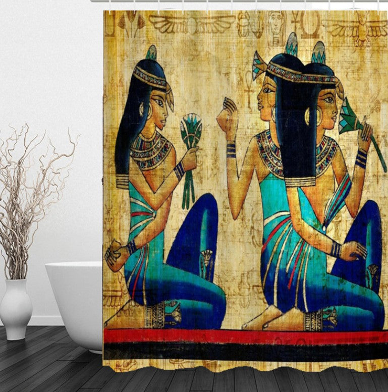 Egyptian Girl Shower Curtain – Unique Bathroom Decor