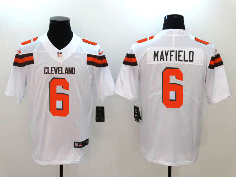 Men's Cleveland Browns Baker Mayfield #6 White Game Player Jerseys