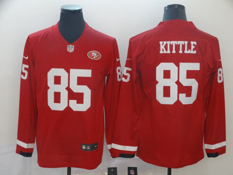 Men's San Francisco 49ers George Kittle #85 Red Authentic Game Jerseys