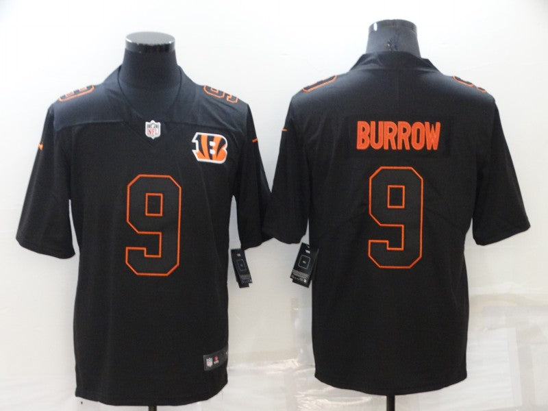 Men's Cincinnati Bengals Joe Burrow #9 Black Alternate Game Jerseys