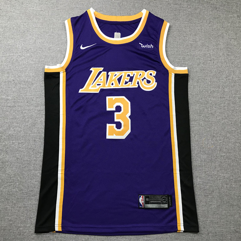Men's Los Angeles Lakers Anthony Davis Purple #3 Swingman Jerseys