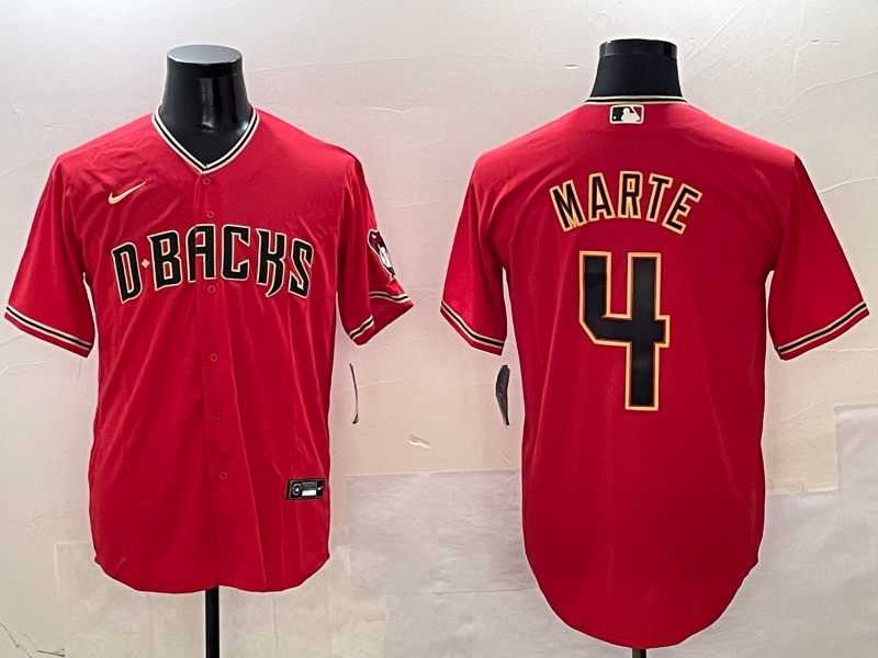 Men's Arizona Diamondbacks Ketel Marte #4 Red Alternate Limited Jerseys