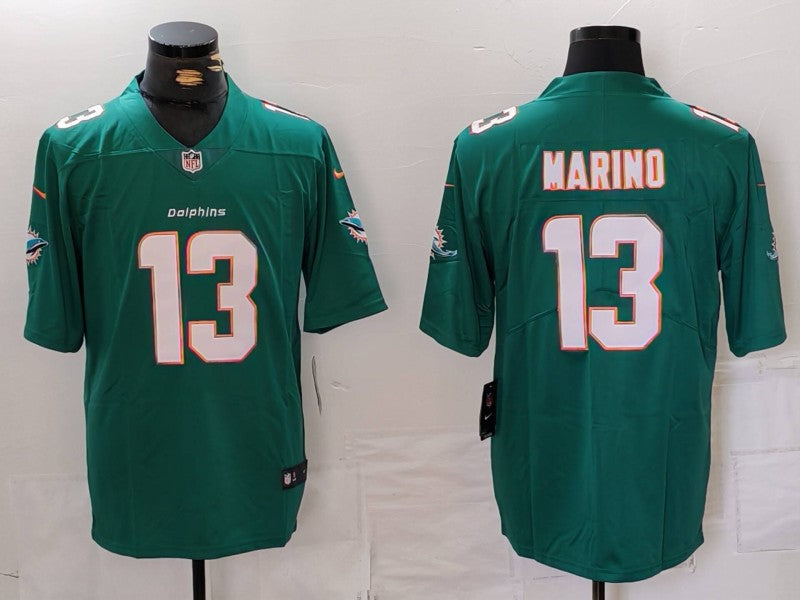 Men's Miami Dolphins Dan Marino #13 Green Game Jerseys