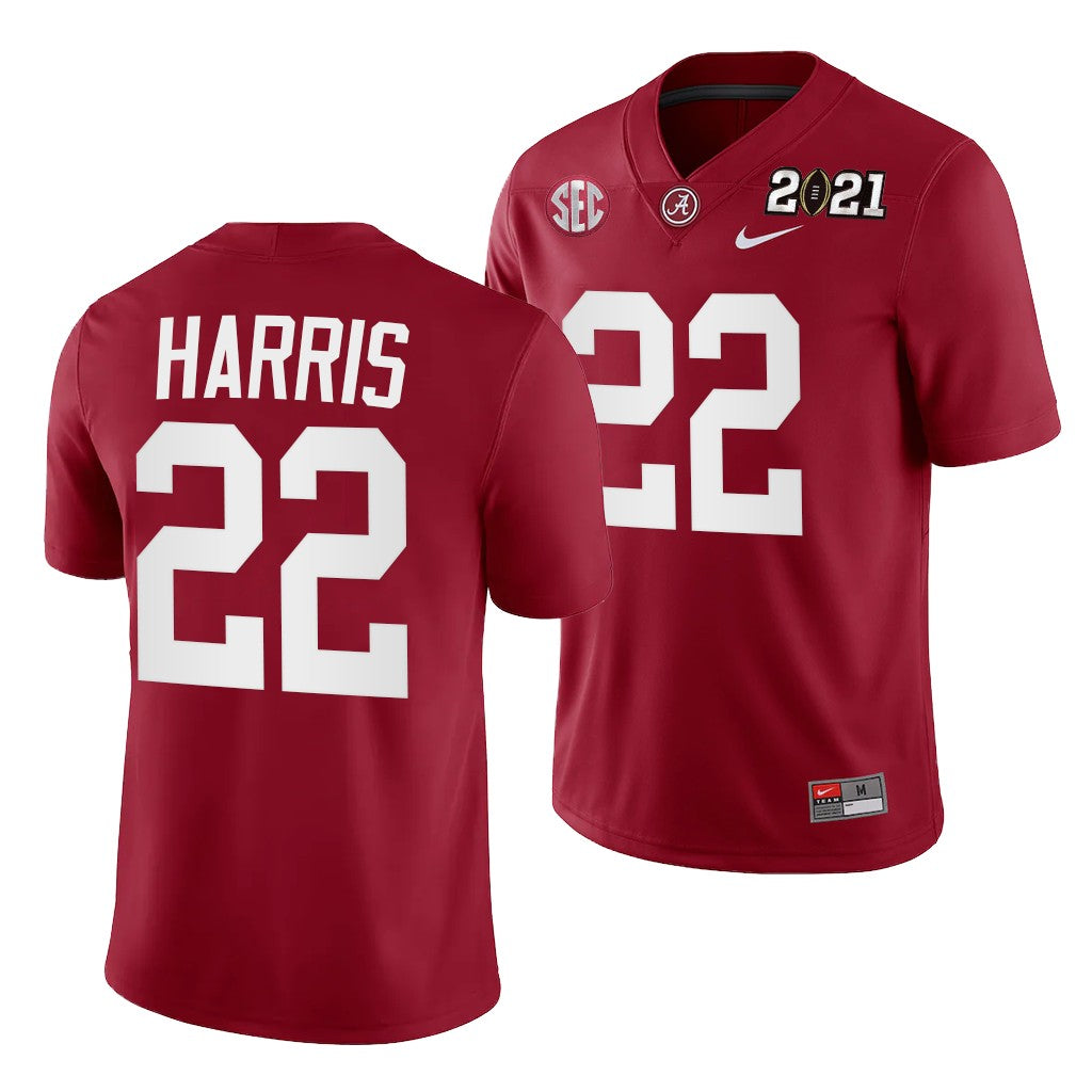 Alabama Crimson Tide Najee Harris 2021 Rose Bowl Champions Jersey Crimson College Playoff Home BCV3S3PG