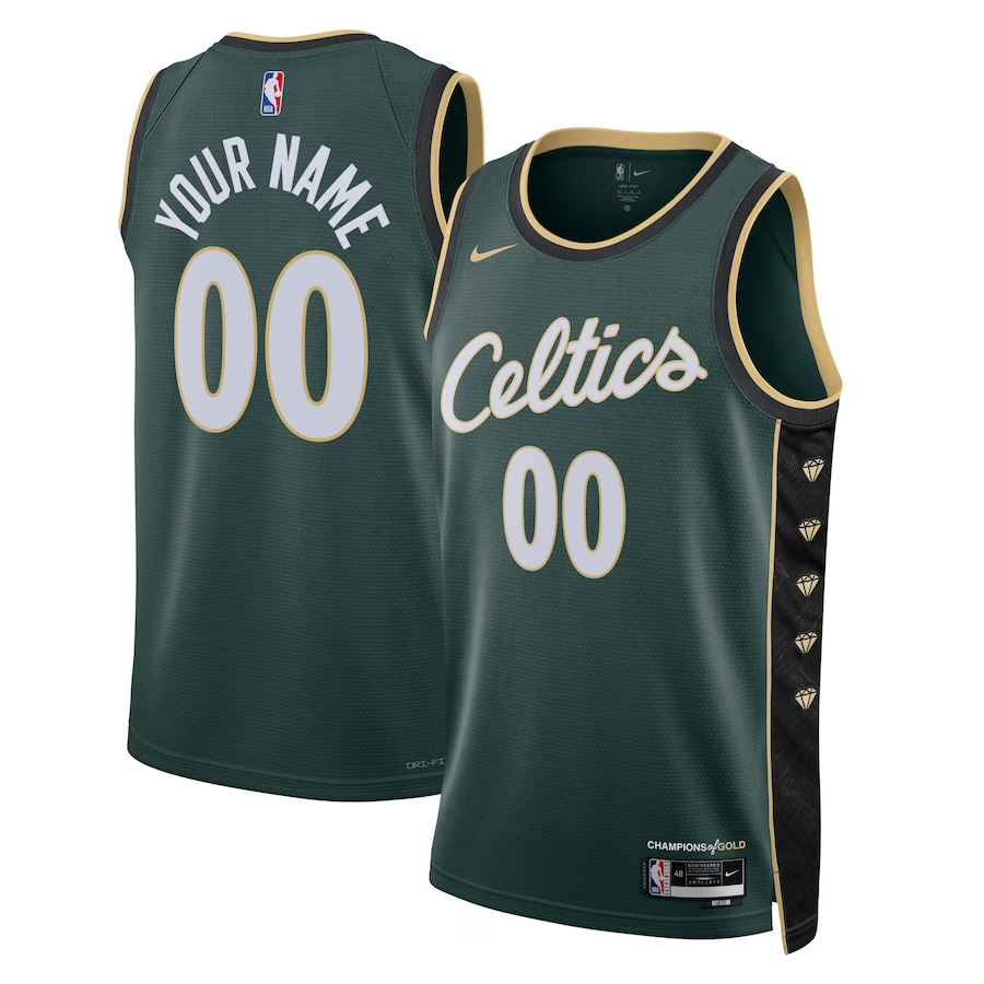 Men's Boston Celtics Kelly Green 2022/23 Swingman Custom Jerseys - City Edition