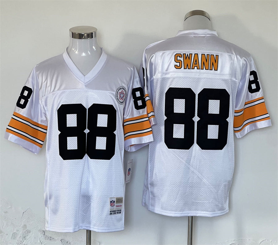 Men's Pittsburgh Steelers Lynn Swann Mitchell & Ness White Legacy Replica Jerseys