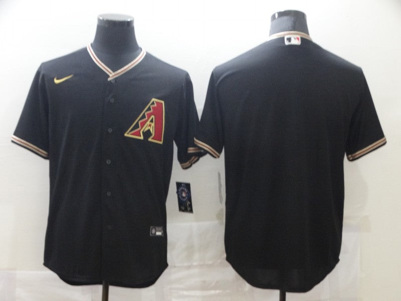 Men's Arizona Diamondbacks Black Replica Blank Jerseys