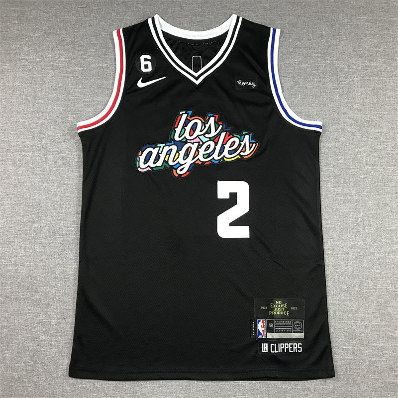 Men's LA Clippers Kawhi Leonard #2 Black 2022/23 Fastbreak Jerseys - City Edition