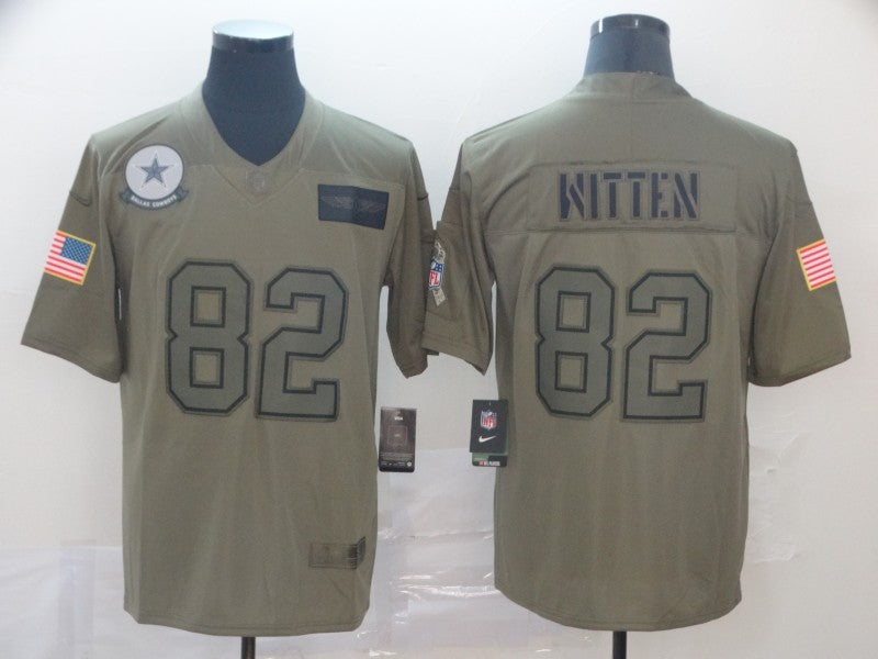 Men's Dallas Cowboys Jason Witten #82 Brown Player Game Jerseys