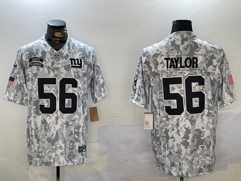 Men's New York Giants Lawrence Taylor #56 Arctic Camo 2024 Salute to Service Retired Player Limited Jerseys