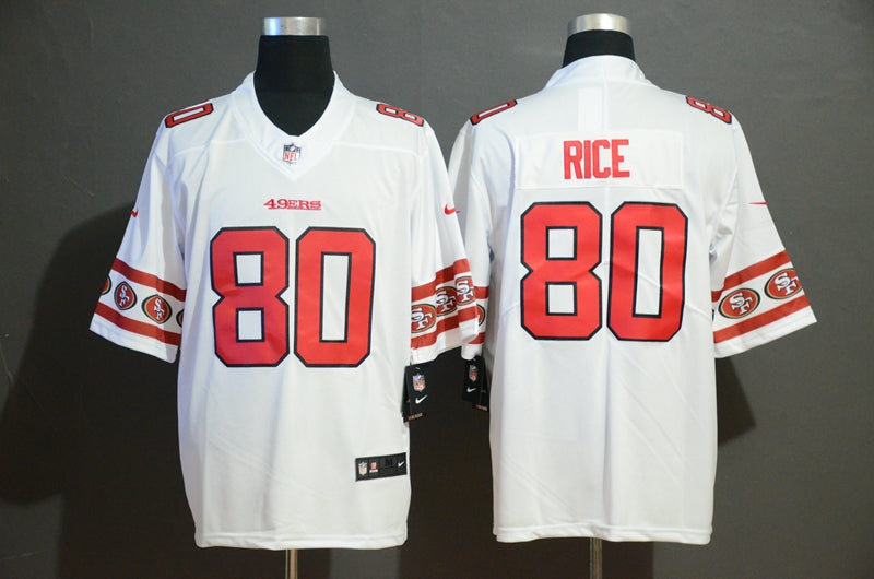 Men's San Francisco 49ers Jerry Rice #80 White Player Game Jerseys