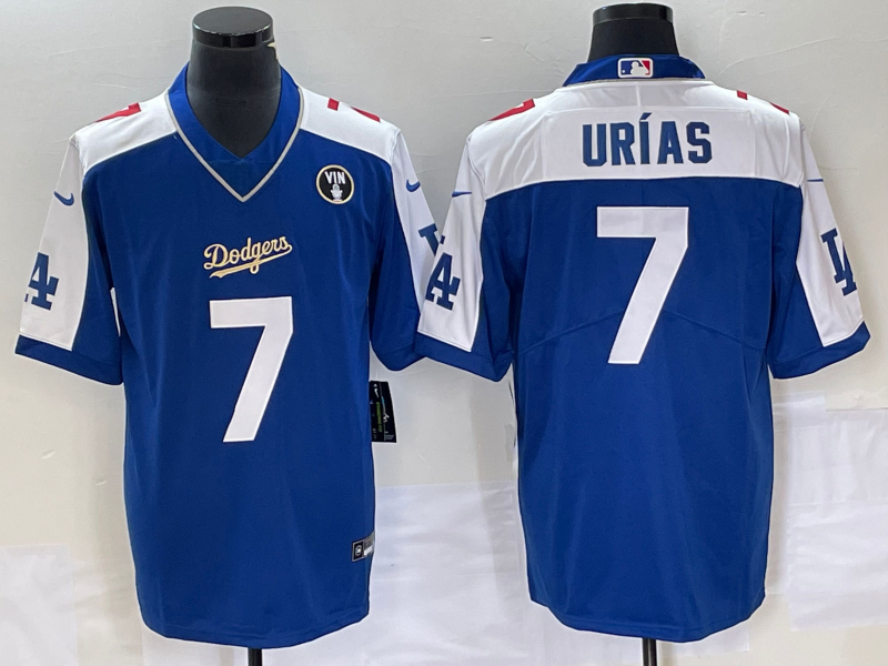 Men's Los Angeles Dodgers Julio Urias #7 Royal Replica Player Jerseys