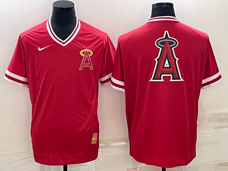 Men's Los Angeles Angels Red Authentic Team Jerseys