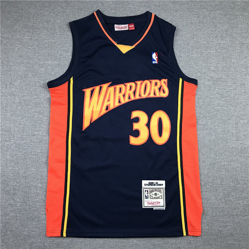 Men's Golden State Warriors Stephen Curry Mitchell & Ness Navy Classics Jerseys