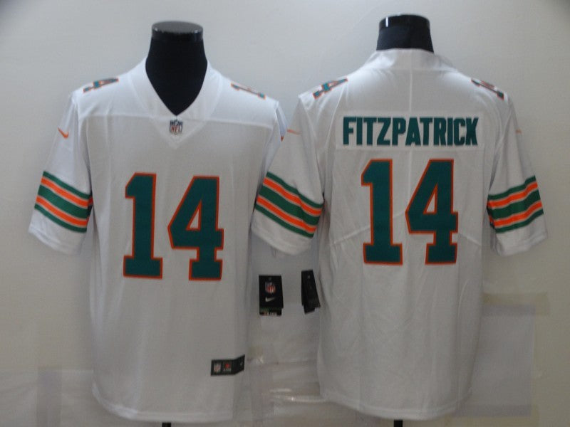 Men's Miami Dolphins Ryan Fitzpatrick #14 White Game Player Jerseys
