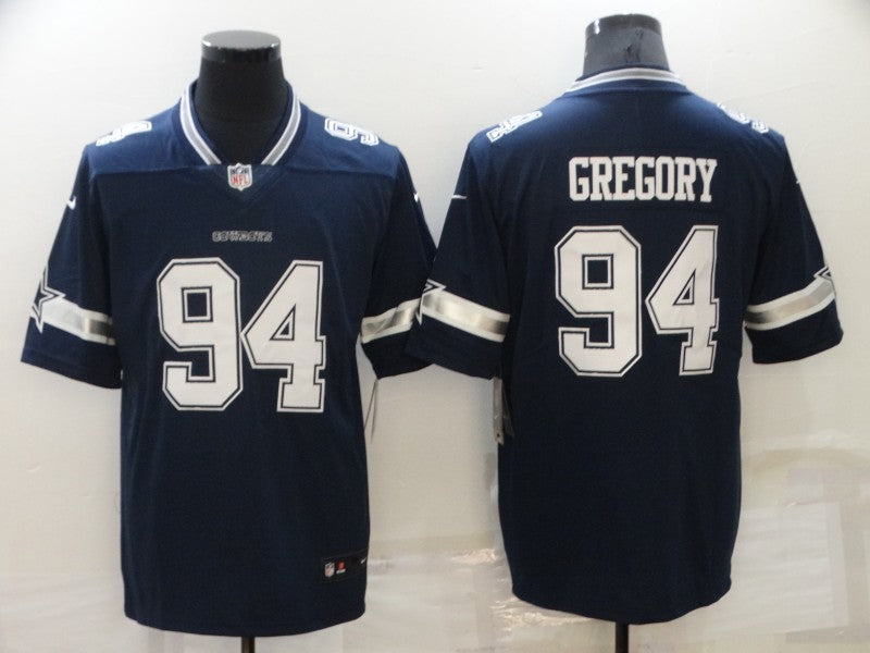 Men's Dallas Cowboys Randy Gregory #94 Navy Game Jerseys