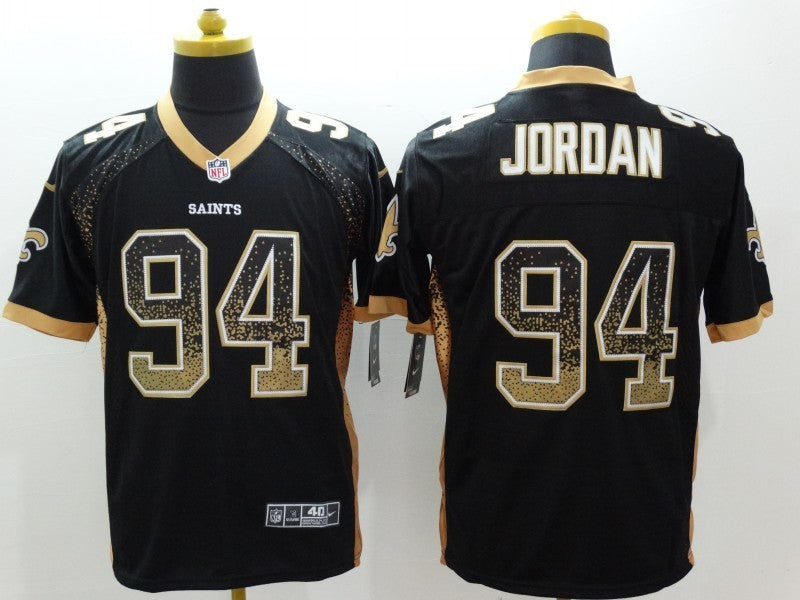 Men's New Orleans Saints Cameron Jordan #94 Black Alternate Game Jerseys