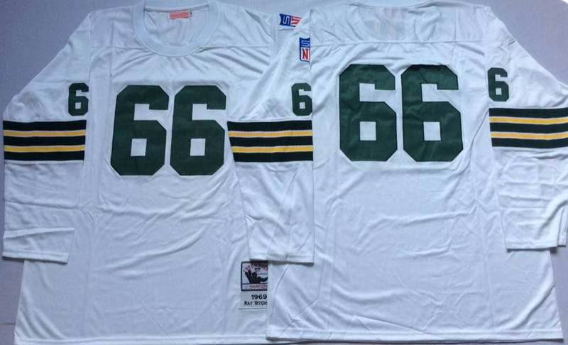 Men's Green Bay Packers Ray Nitschke Mitchell & Ness White Legacy Replica Jerseys