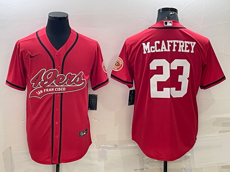 Men's San Francisco 49ers Christian McCaffrey #23 Red Game Jerseys Joint Edition