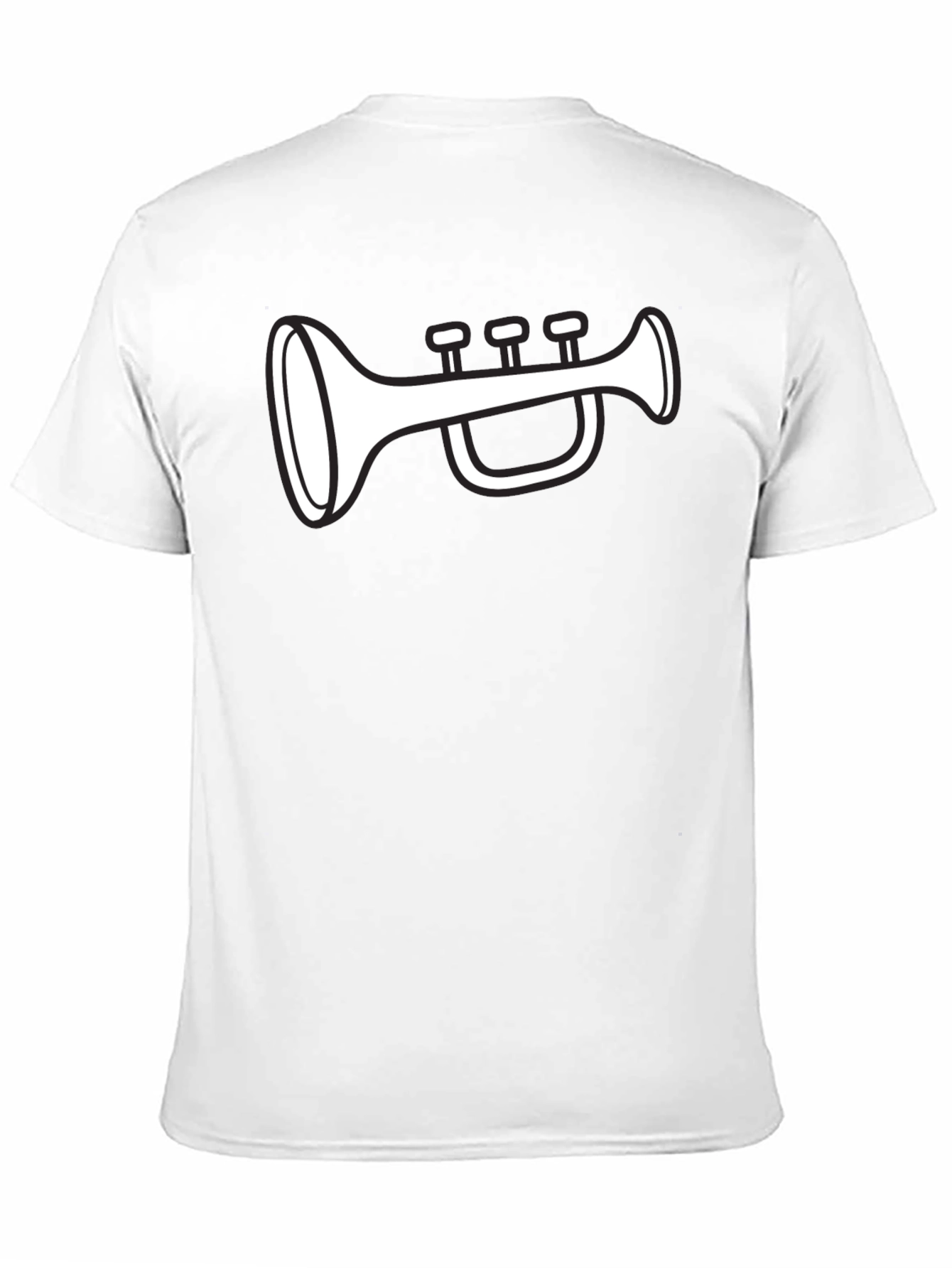 Trumpet Graphic Tee - Black Cotton T-Shirt