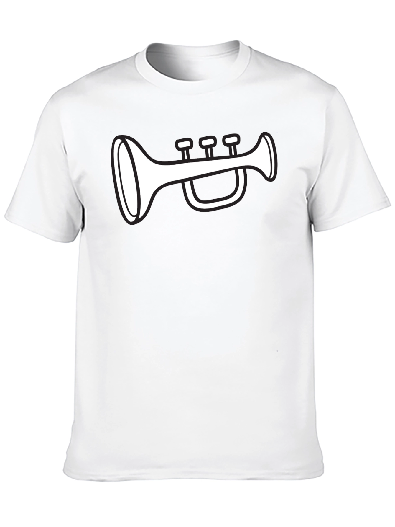 Trumpet Graphic Tee - Black Cotton T-Shirt