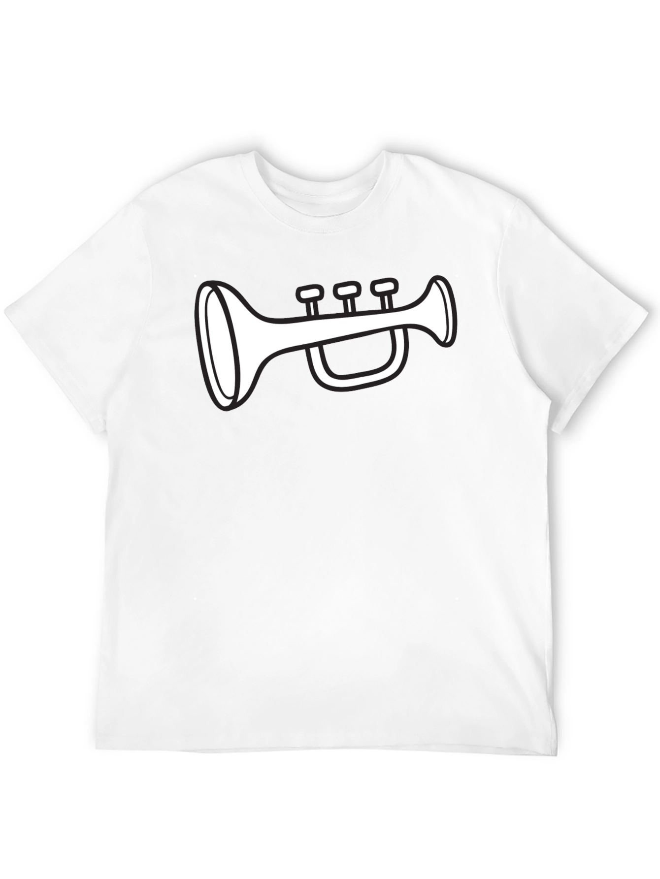 Trumpet Graphic Tee - Black Cotton T-Shirt