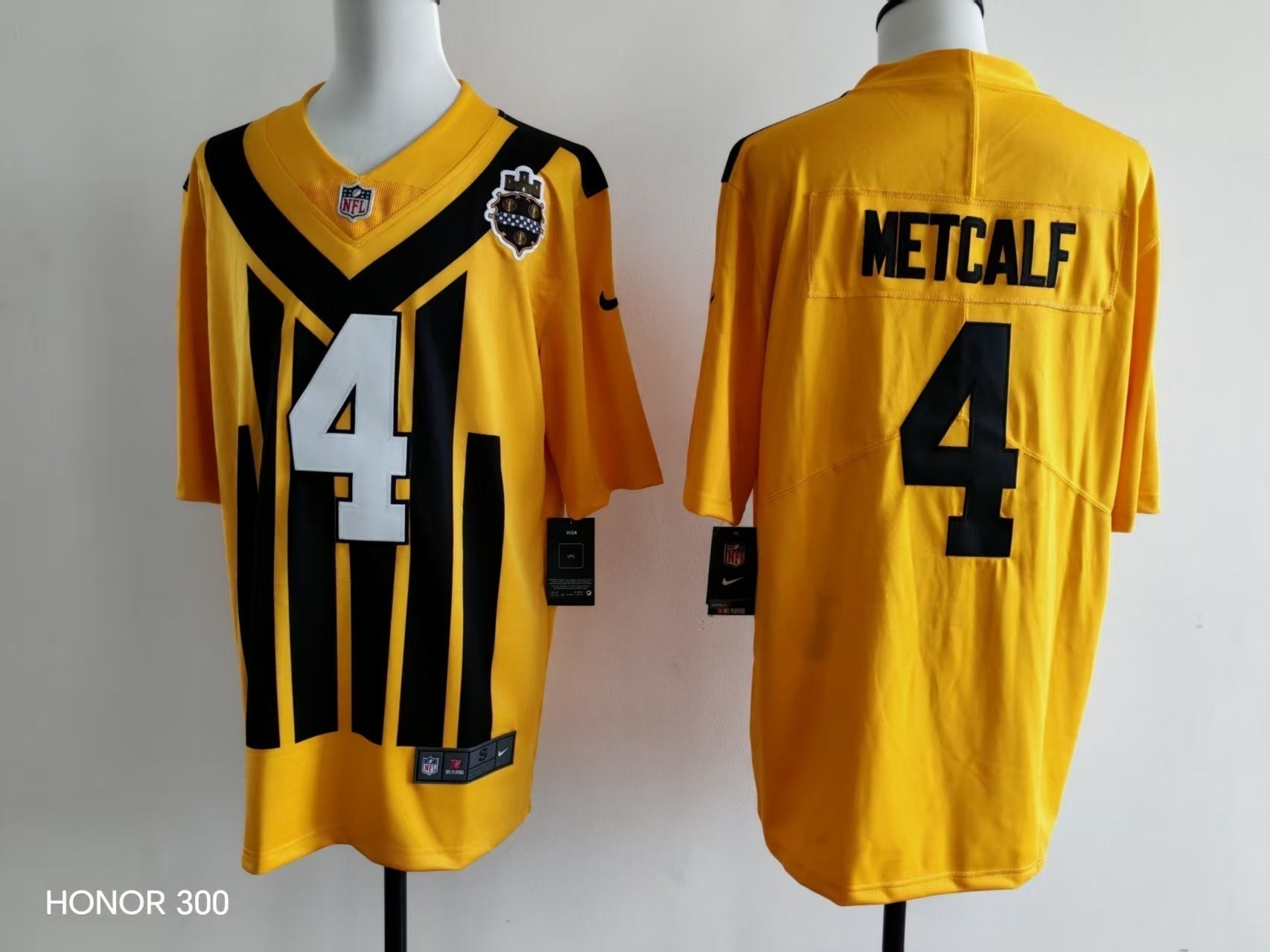 Men's Pittsburgh Steelers DK Metcalf Nike Jersey -  Retro Yellow-1