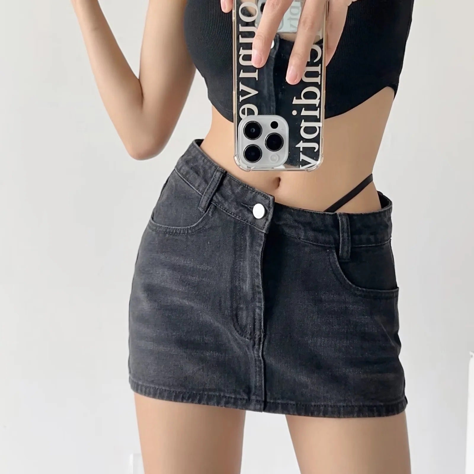 Elegant Skirt Irregular Fashion Denim Skirt For Women