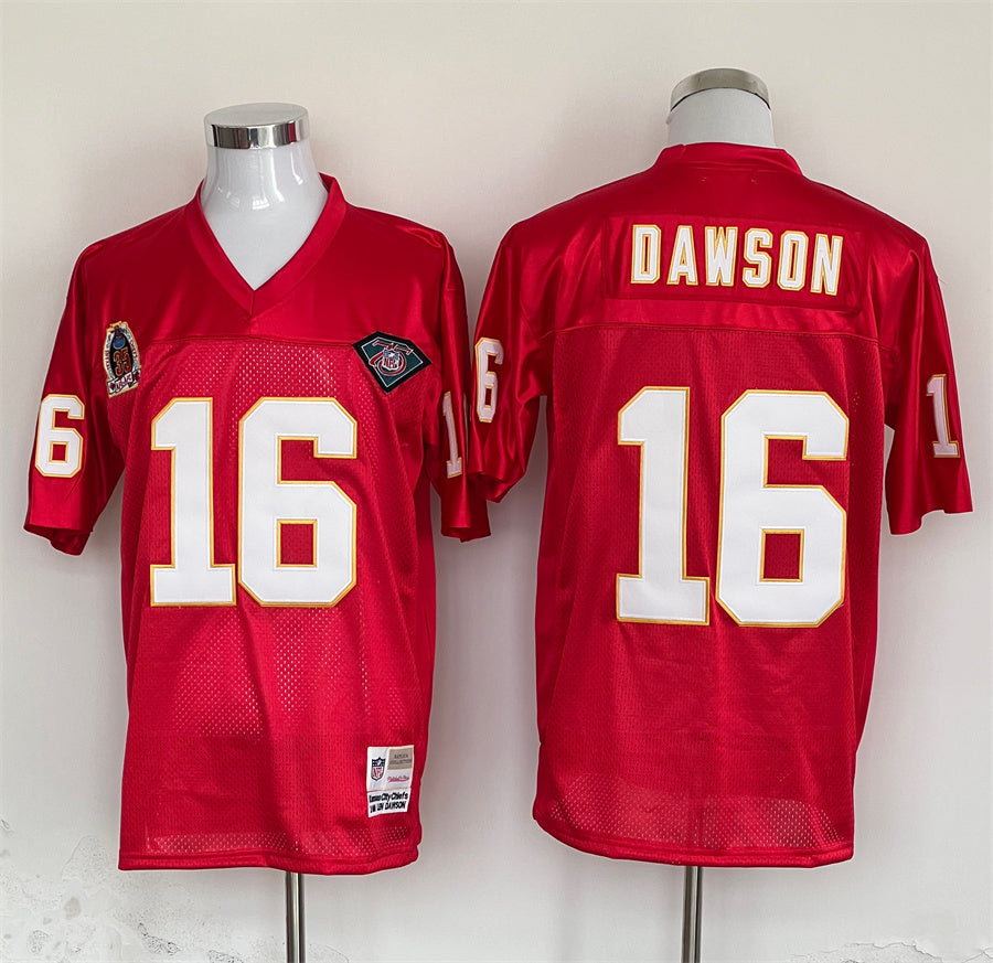 Men's Kansas City Chiefs Len Dawson Mitchell & Ness Red Legacy Replica Jerseys