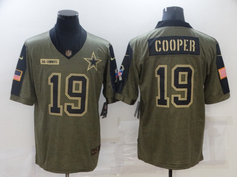 Men's Dallas Cowboys Amari Cooper #19 Brown Player Game Jerseys